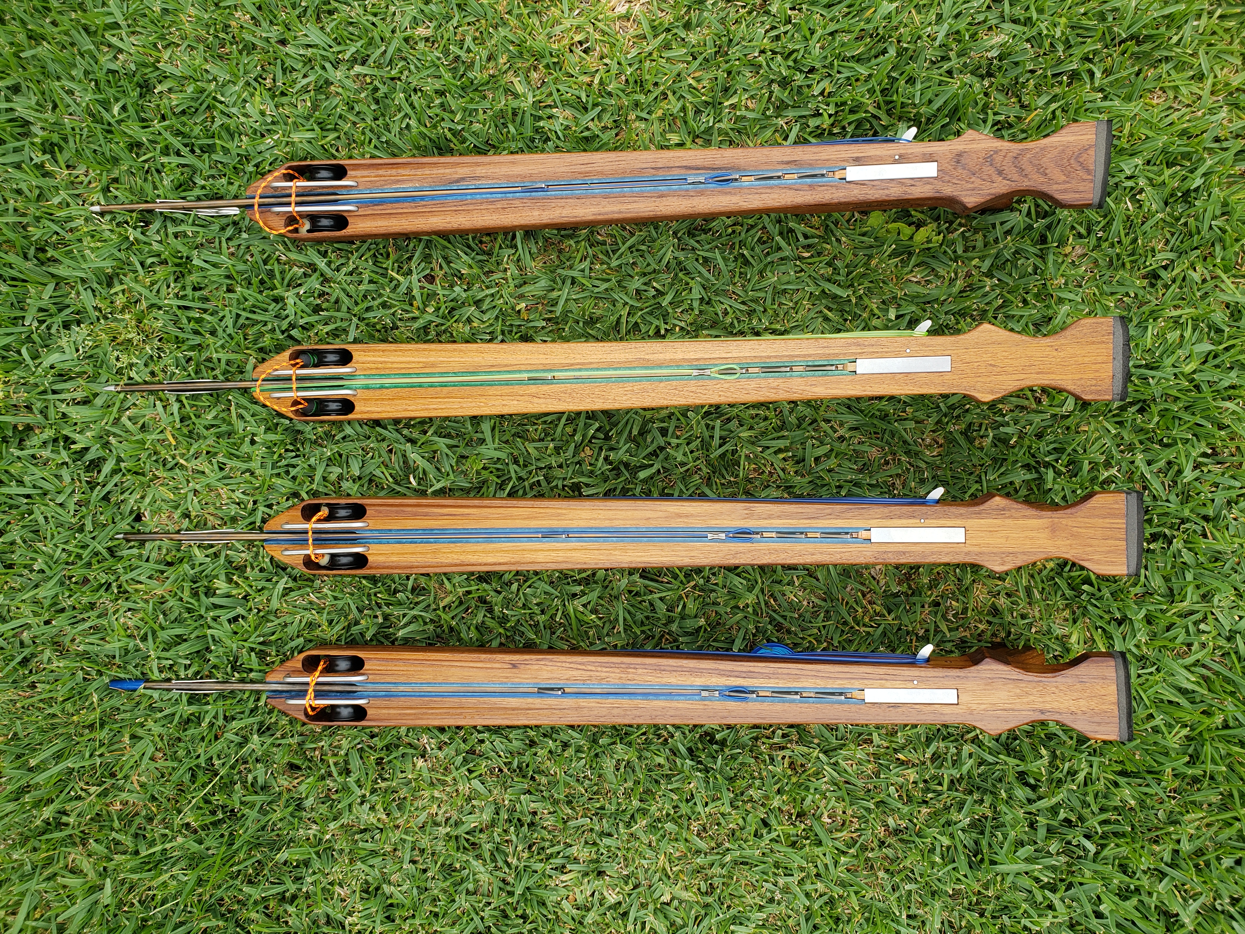 Mini Roller spearguns from above